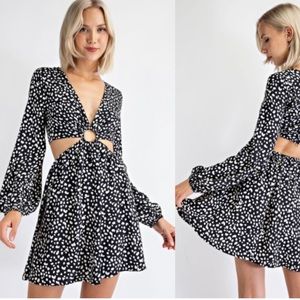 Polka Dot Cutout Dress (L)